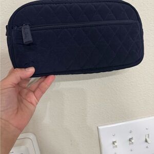 Vera Bradley Quilted Dark Blue Pouch